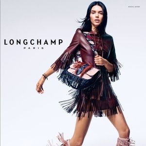 LONGCHAMP Ibiza Shoulder Bag!Suede, 1 strap sold separately, but included.